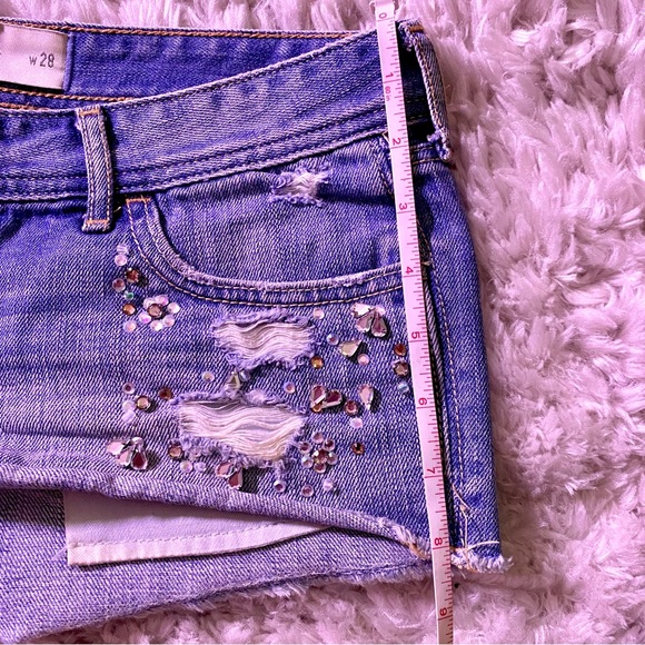Hollister rhinestone distressed shorts size 7 - Picture 5 of 6